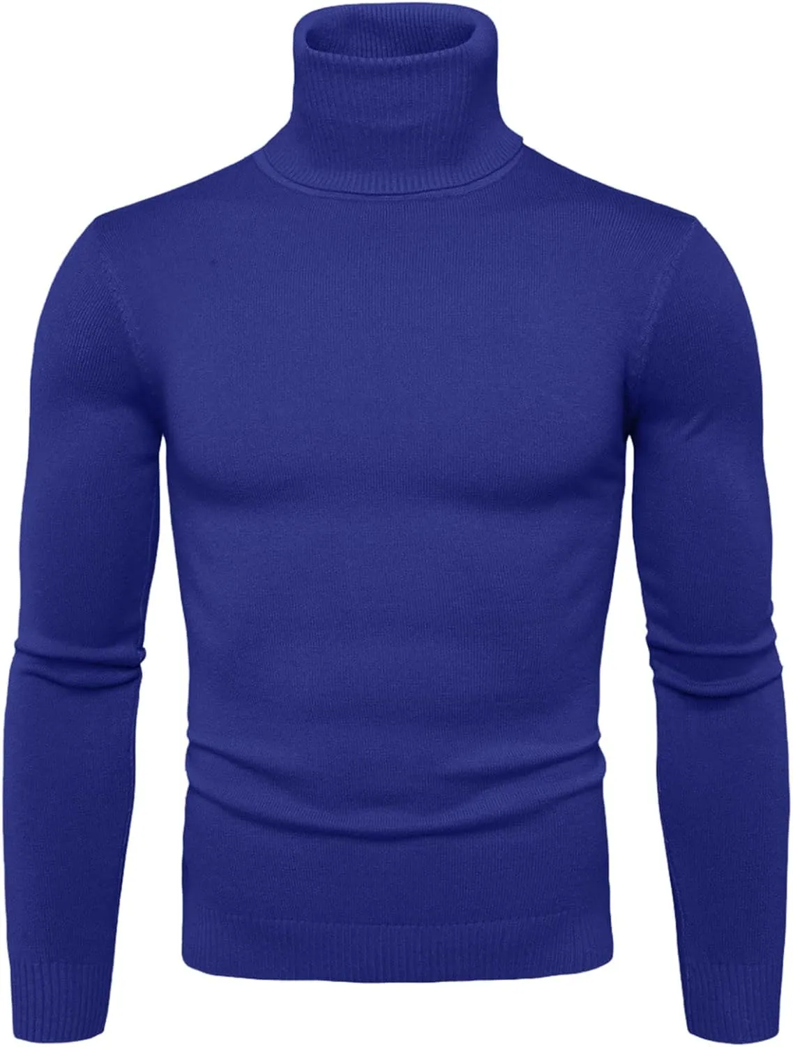 Men's Mock Turtleneck Lightweight Slim Fit Pullover Long Sleeve Solid Color Knitwear Casual Loose Oversize Sweater