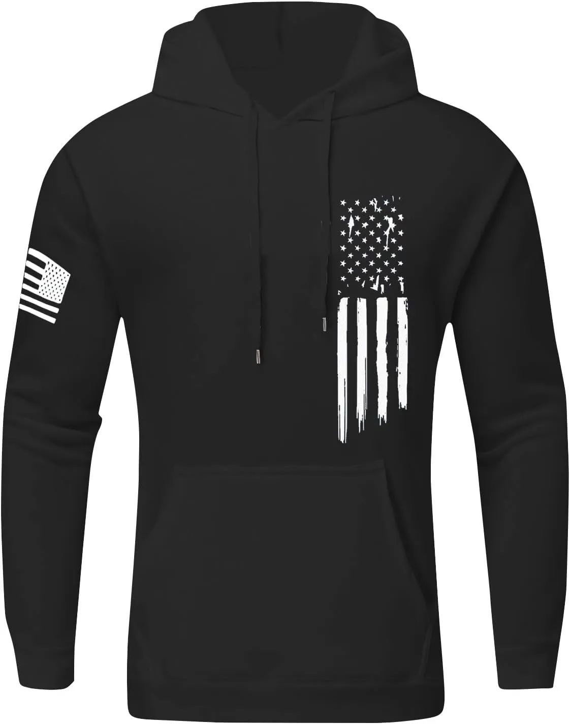 Men's Oversized Hoodie Comfy Fall Winter Hoodies for Men Flag Graphic Pullover Hoodie with Pocket Fashion Sweatshirts