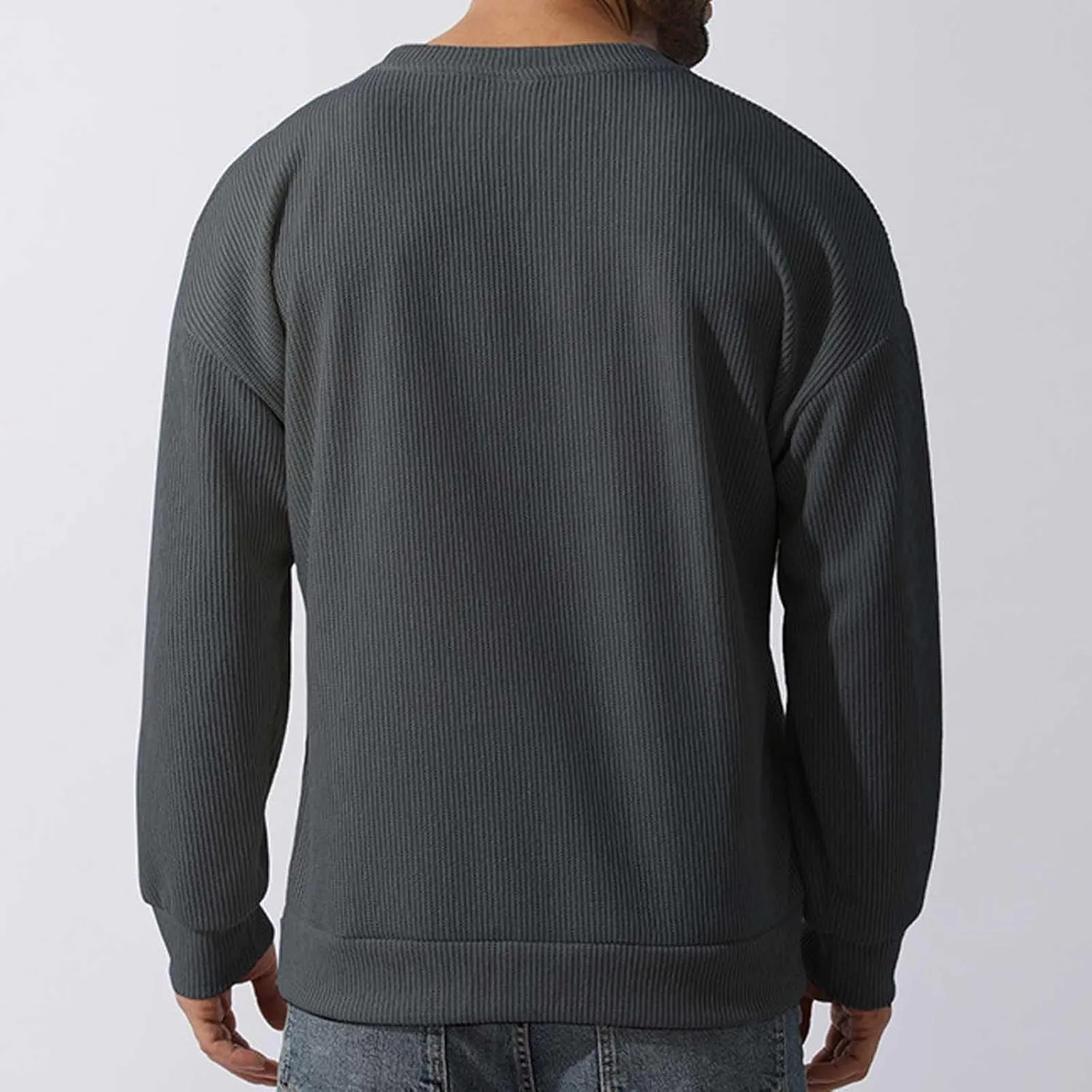 Men's Oversized Sweatshirts Long Sleeve Button Down Knitted Casual Blouses Tops Comfy Soft Sweaters Cardigans with Pockets