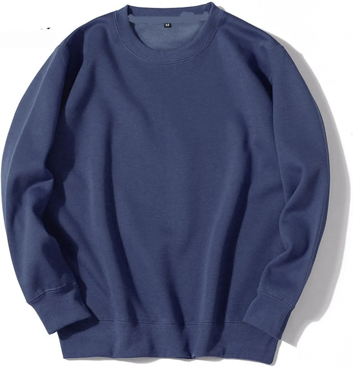Men's Plain Pullover Sweatshirt Top Casual Crewneck Long sleeve Solid Color Lightweight Unisex Basic Leisure Jumper