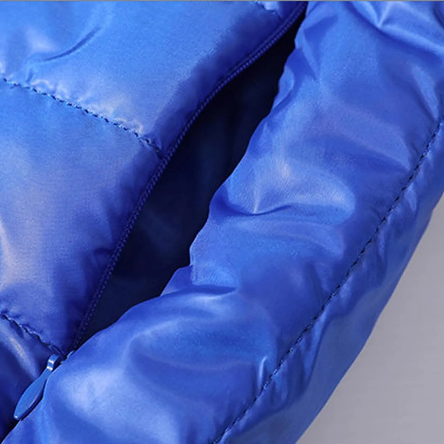 Men's Puffer Jacket Thickened Winter Coat Full Zip Hooded Cardigan Jacket Classic Solid Color Long Sleeve Warm Jacket