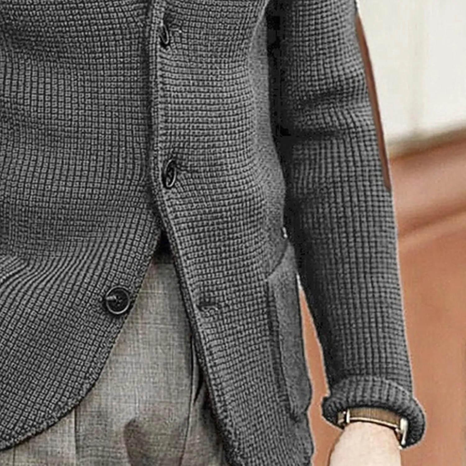 Mens Stand Collar Cardigan Sweaters Knit Textured Sweater Button Down Cardigans