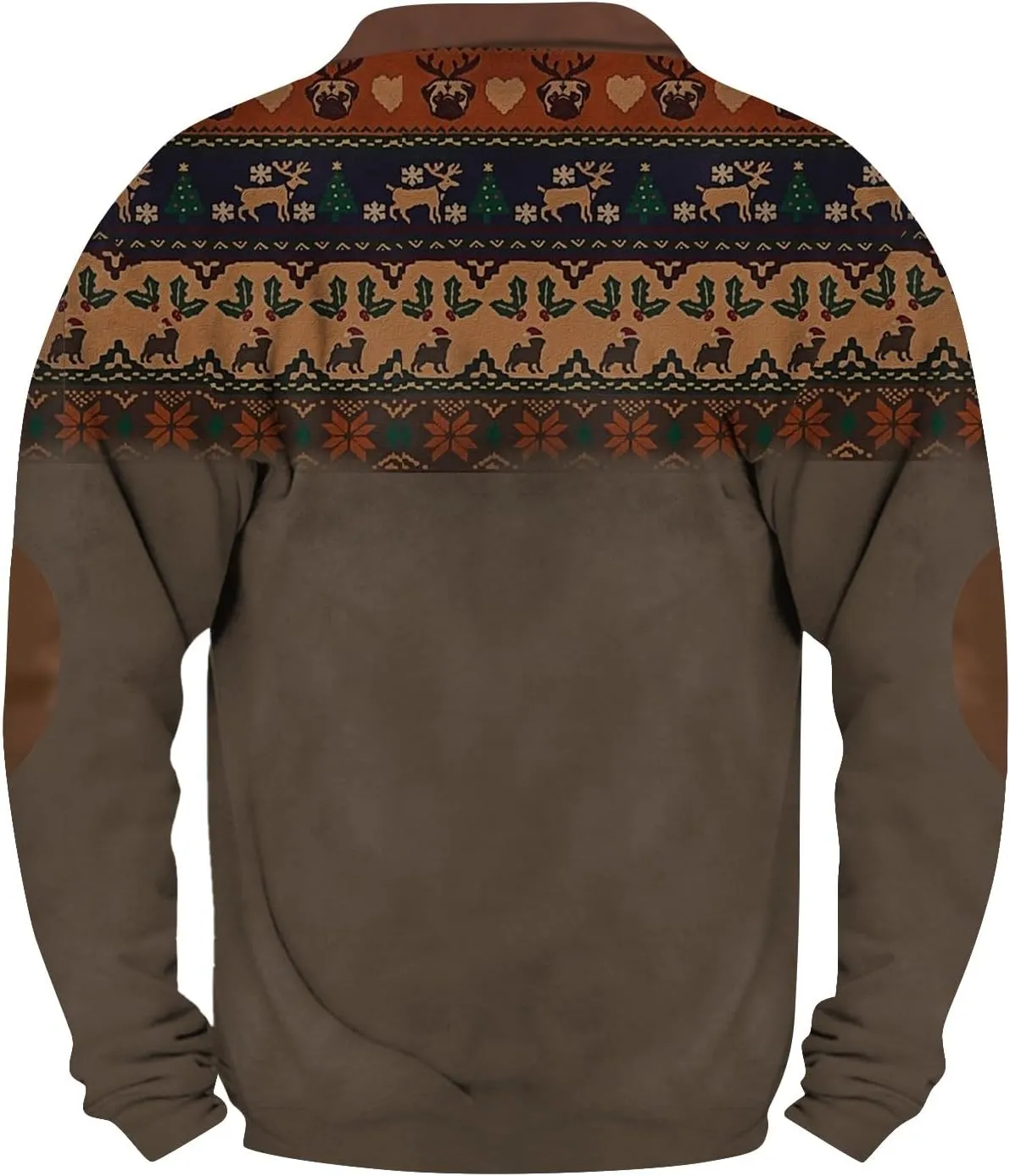 Men'S Sweater Elbow Patches Quarter Zip Sweater Vintage Waffle Polo Shirts And Fuuny St Patrick'S Day Sweatshirt