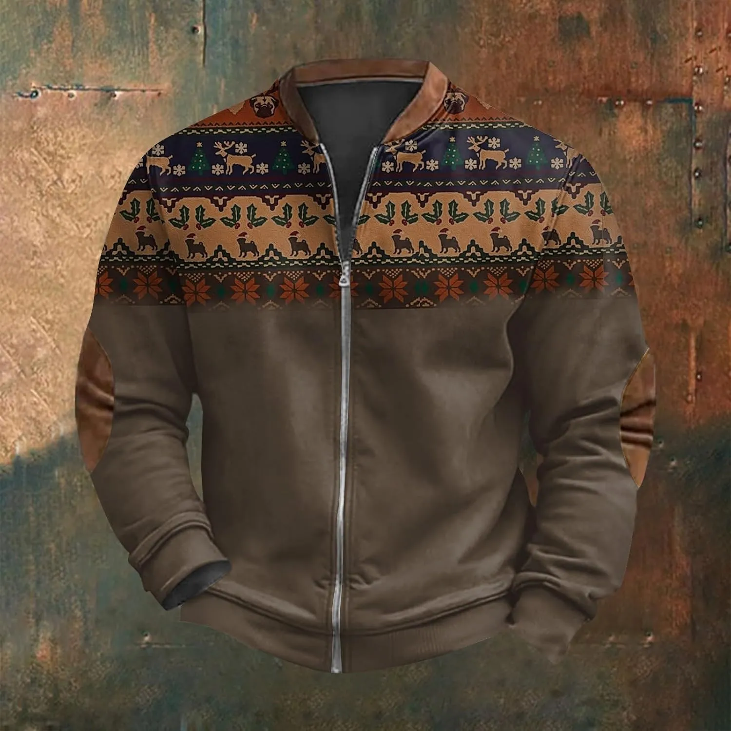 Men'S Sweater Elbow Patches Quarter Zip Sweater Vintage Waffle Polo Shirts And Fuuny St Patrick'S Day Sweatshirt