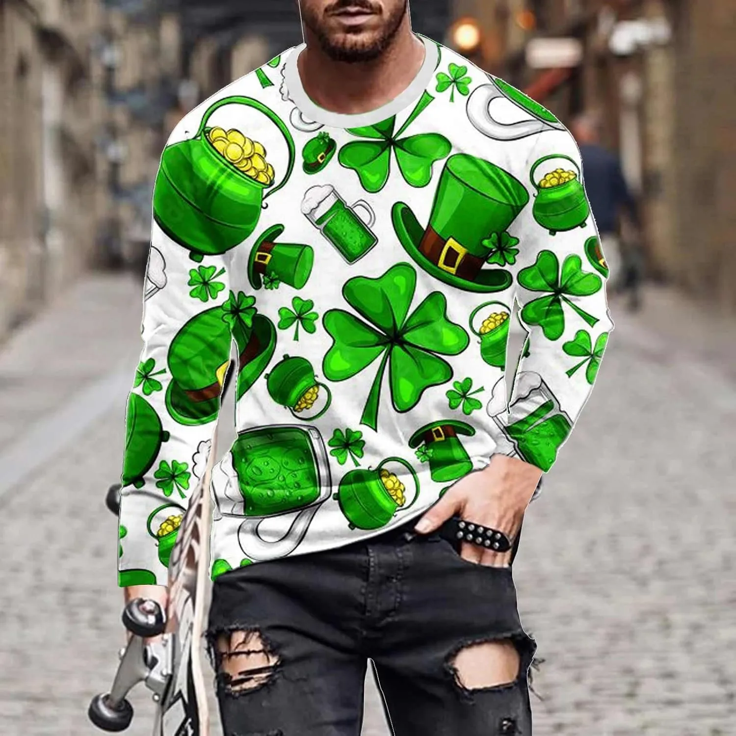 Mens Sweatshirt Heavyweight Fleece Long Sleeve Half Zip Long Sleeve Sweatshirt Top Sweatshirt Crewneck Black Zip Up