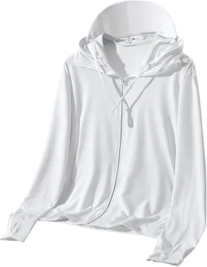 Men's Thin Hoodies Summer Outfit Solid Color Zip Up Fishing Hoodie Long Sleeve Comfort Trendy Casual Tops