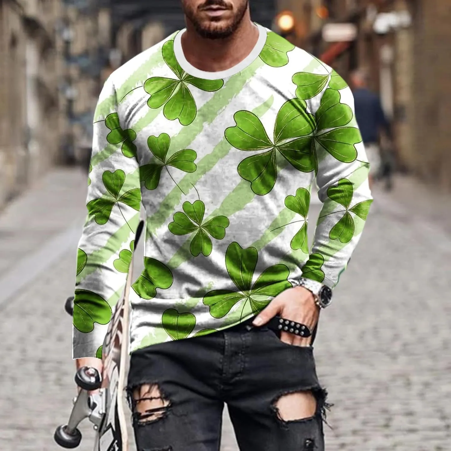 Men's USA Flag Graphic Pocket Pullover Long Sleeve Half Zipper Sweatshirt Warm Long Sleeve Sweatshirt Mens Crew