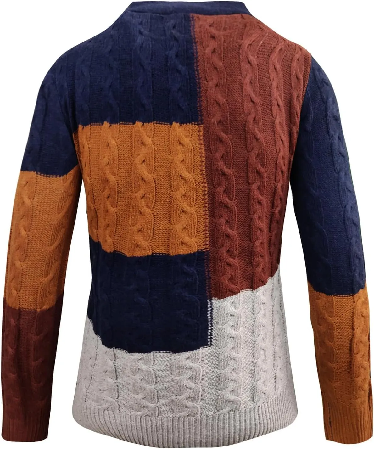Men's V-Neck Cardigans Male Ribbed Casual Colorful Button Up Sweater Men Stretch Color Block Slim Fit Cardigans