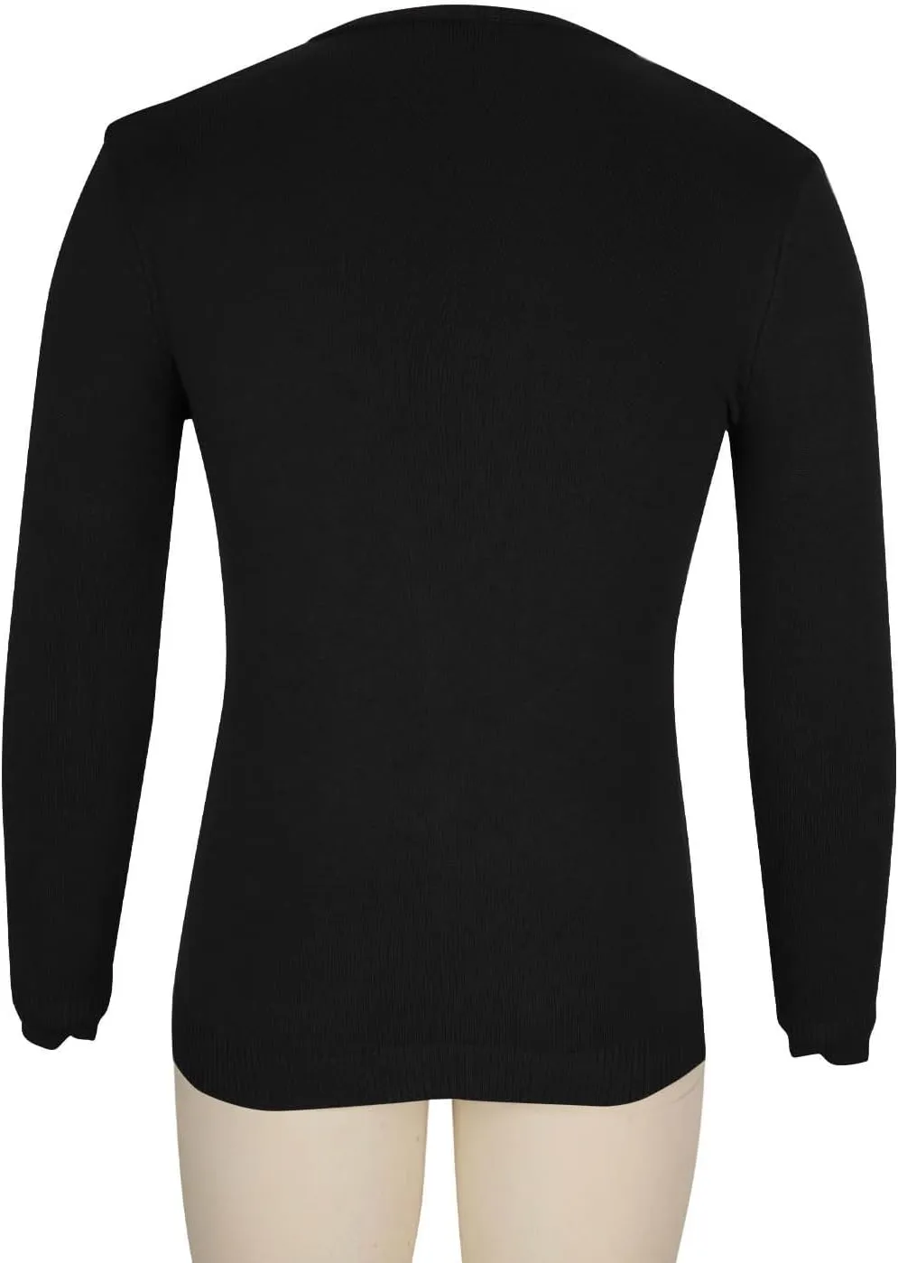 Mens V-neck Sweatshirts Casual Loose Solid Long Sleeve Base Pullover Top Classic Big and Tall Work Knit Sweater Shirt