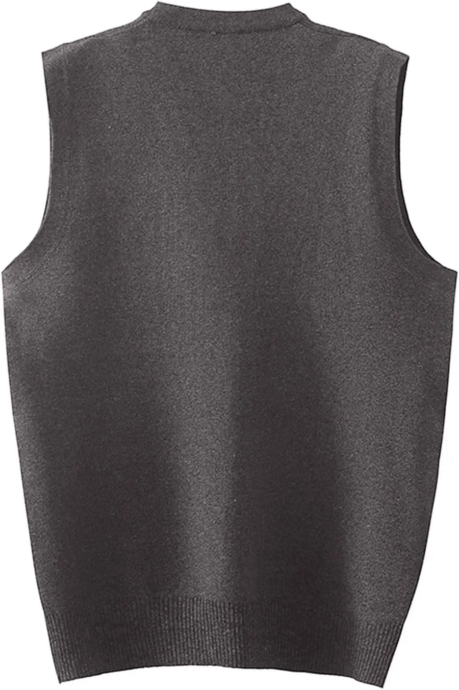 Men's V Neck Vest Sweater Sleeveless Knitted Pullover Vintage Ribbed Tops Lightweight Knitwear Casual Loose Sweaters