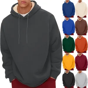 Men'S Winter Fleece Lined Hoodie Thick Thermal Sweatshirt Heavyweight Warm Hooded Pullovers Long Sleeve Outerwear