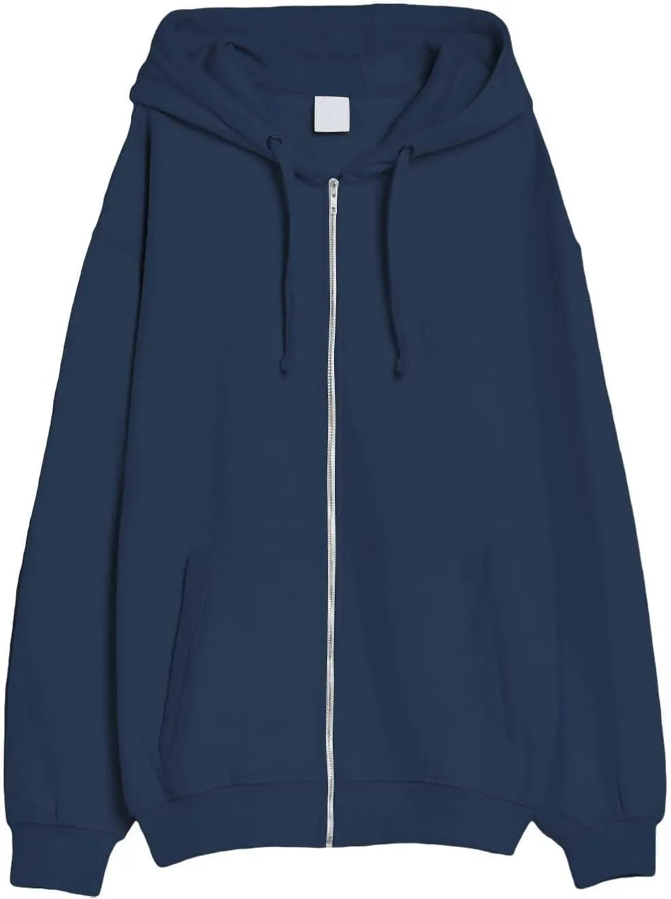 Men's Zip Up Hoodie Loose Fit Long Sleeve Sweatshirts Full Zip Drawstring Casual Lightweight Jacket With Pockets
