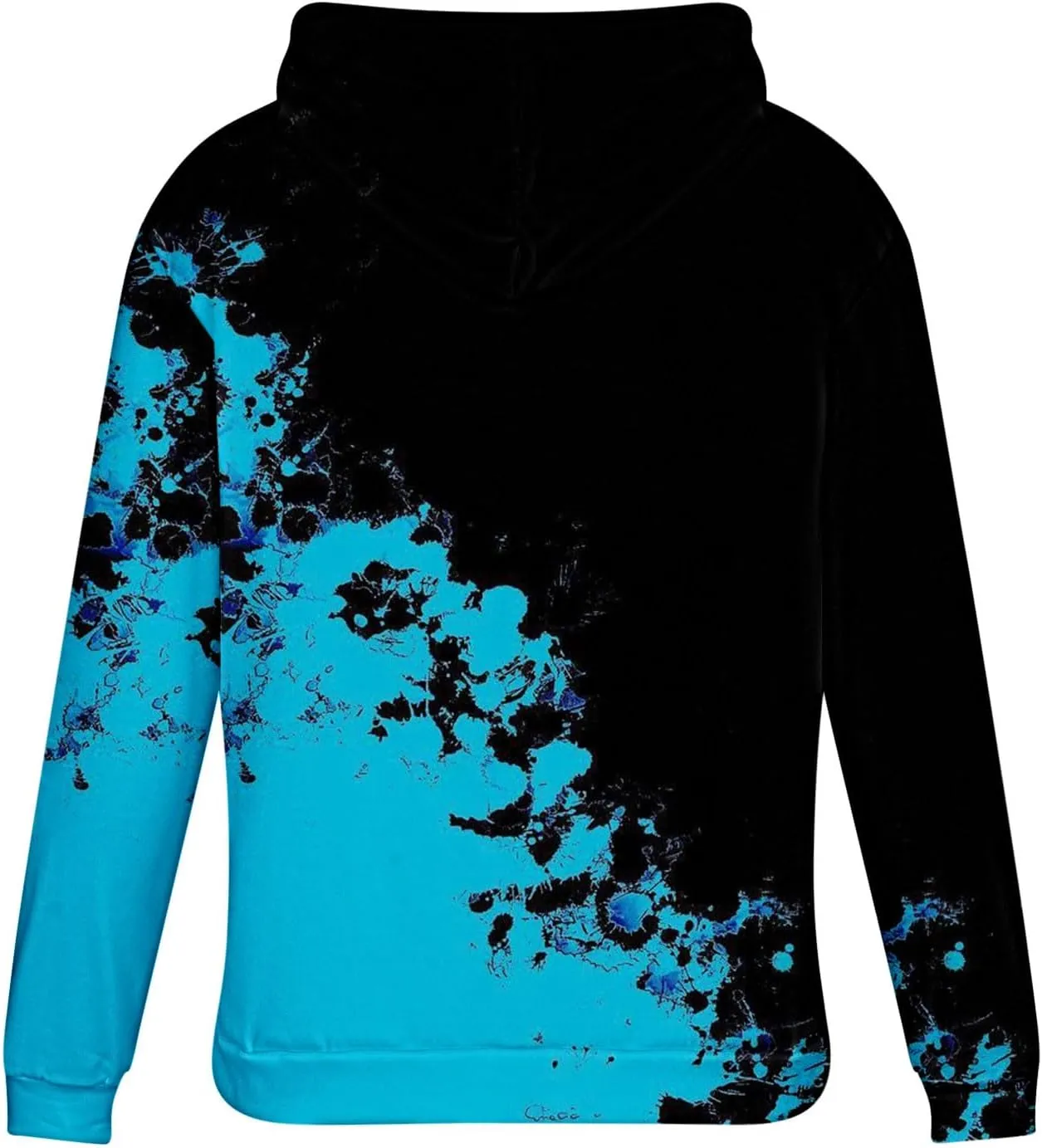 Muscularfit Hoodies for Men Graphic Funny Tie Dye Print Pullover Casual Stylish Long Sleeve Hooded Sweatshirts Loose Shirts
