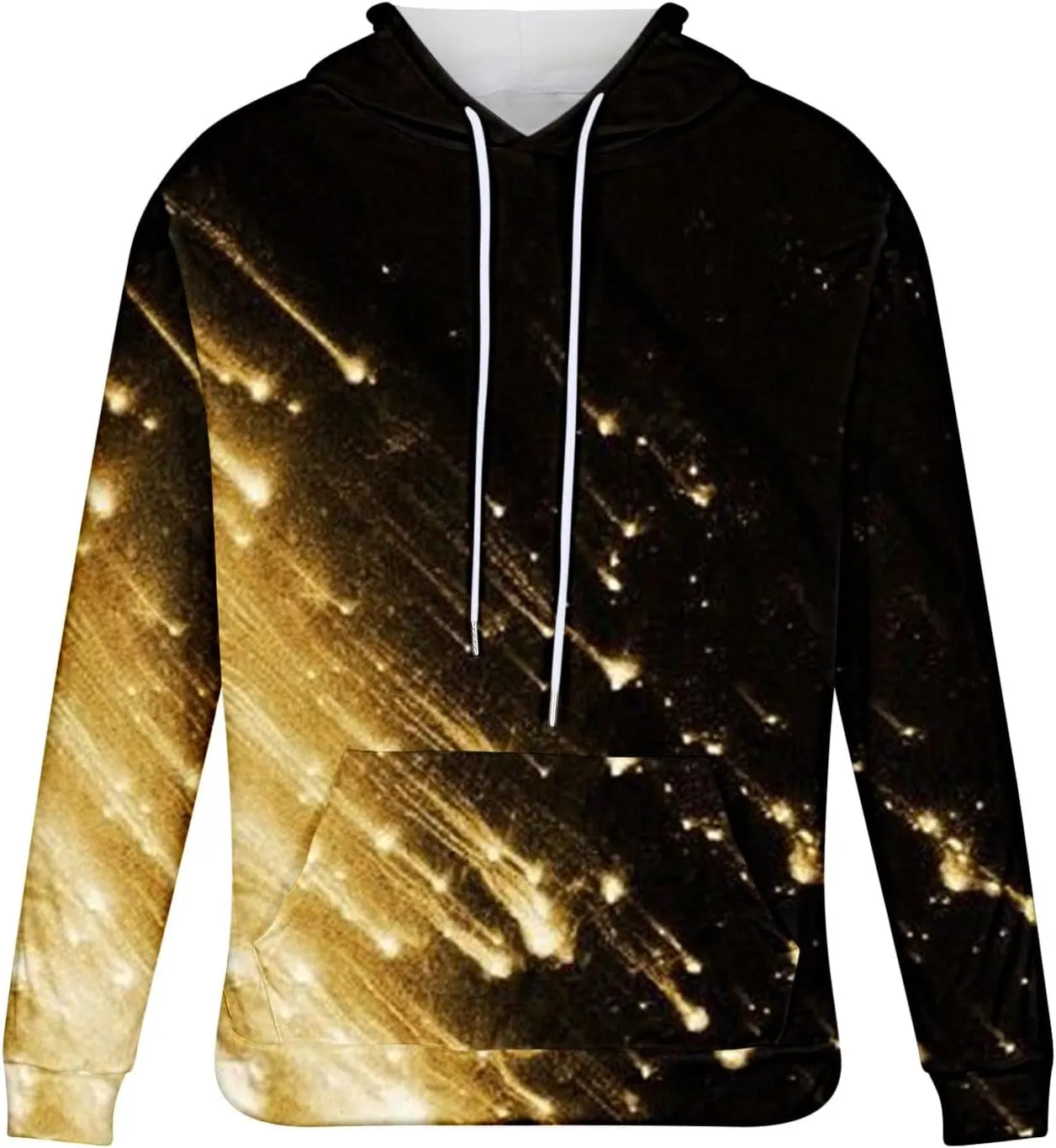 Muscularfit Hoodies for Men Graphic Funny Tie Dye Print Pullover Casual Stylish Long Sleeve Hooded Sweatshirts Loose Shirts
