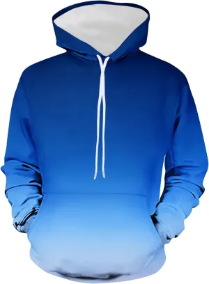 Muscularfit Sweatshirts for Men Big and Tall Long Sleeve Drawstring Hooded Pullover Casual Gradient Color Hoodies With Pocket