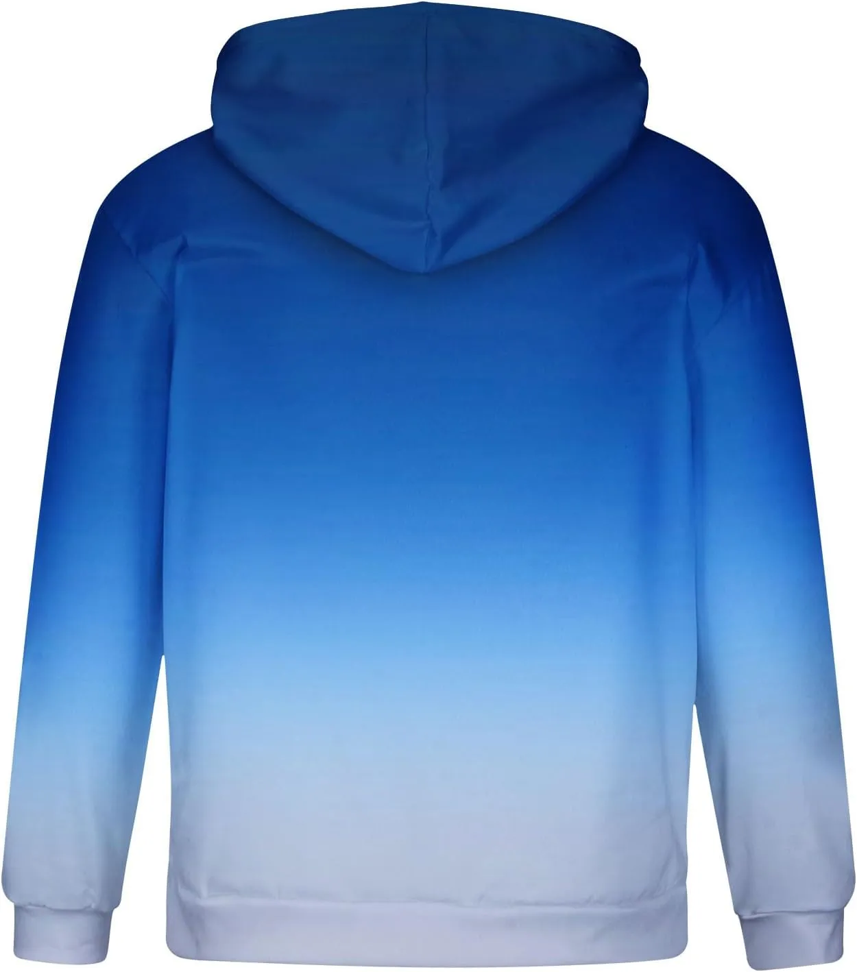Muscularfit Sweatshirts for Men Big and Tall Long Sleeve Drawstring Hooded Pullover Casual Gradient Color Hoodies With Pocket