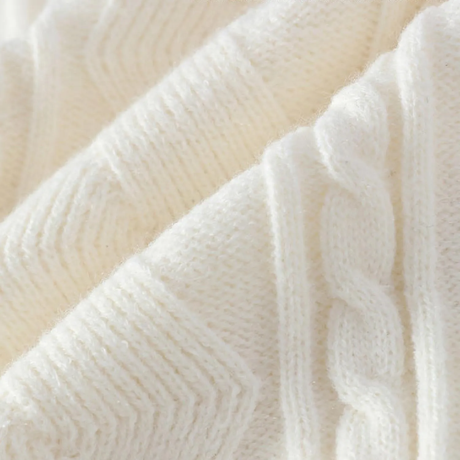 Oversized Cable Knitted Sweaters for Women Stretch Soft Pullover Top Solid Color Fashion Knit Sweater Shirt