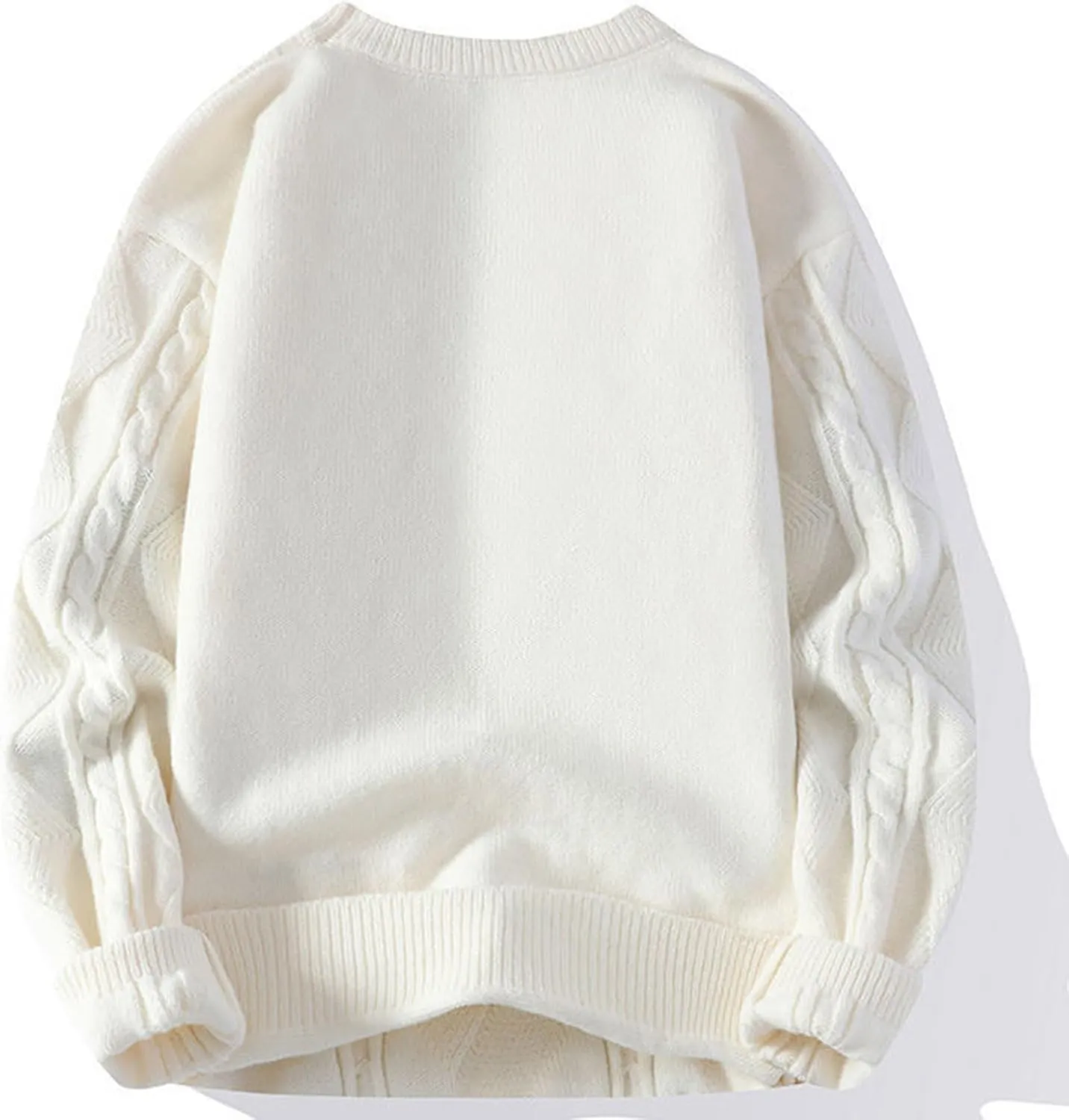 Oversized Cable Knitted Sweaters for Women Stretch Soft Pullover Top Solid Color Fashion Knit Sweater Shirt