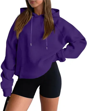 Oversized Hoodies for Women Fleece Hooded Sweatshirt Loose Fitting Tops Drawstring Long Sleeve Pullover with Pocket