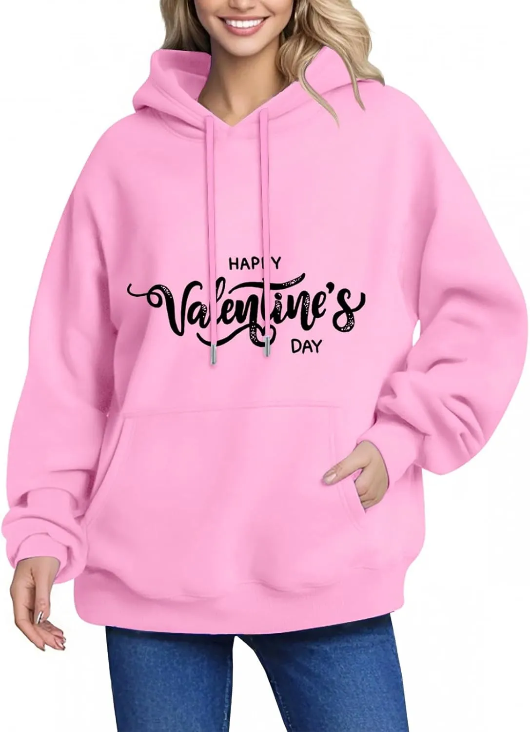 Oversized Hoodies for Women Y2K Cute Graphic Hoodies Long Sleeve Plus Size Loose Sweatshirts with Pocket