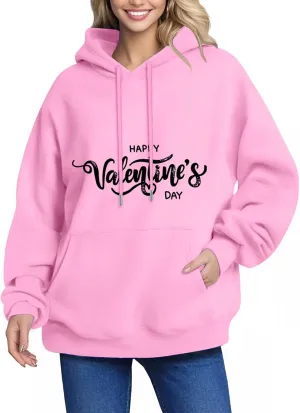 Oversized Hoodies for Women Y2K Cute Graphic Hoodies Long Sleeve Plus Size Loose Sweatshirts with Pocket