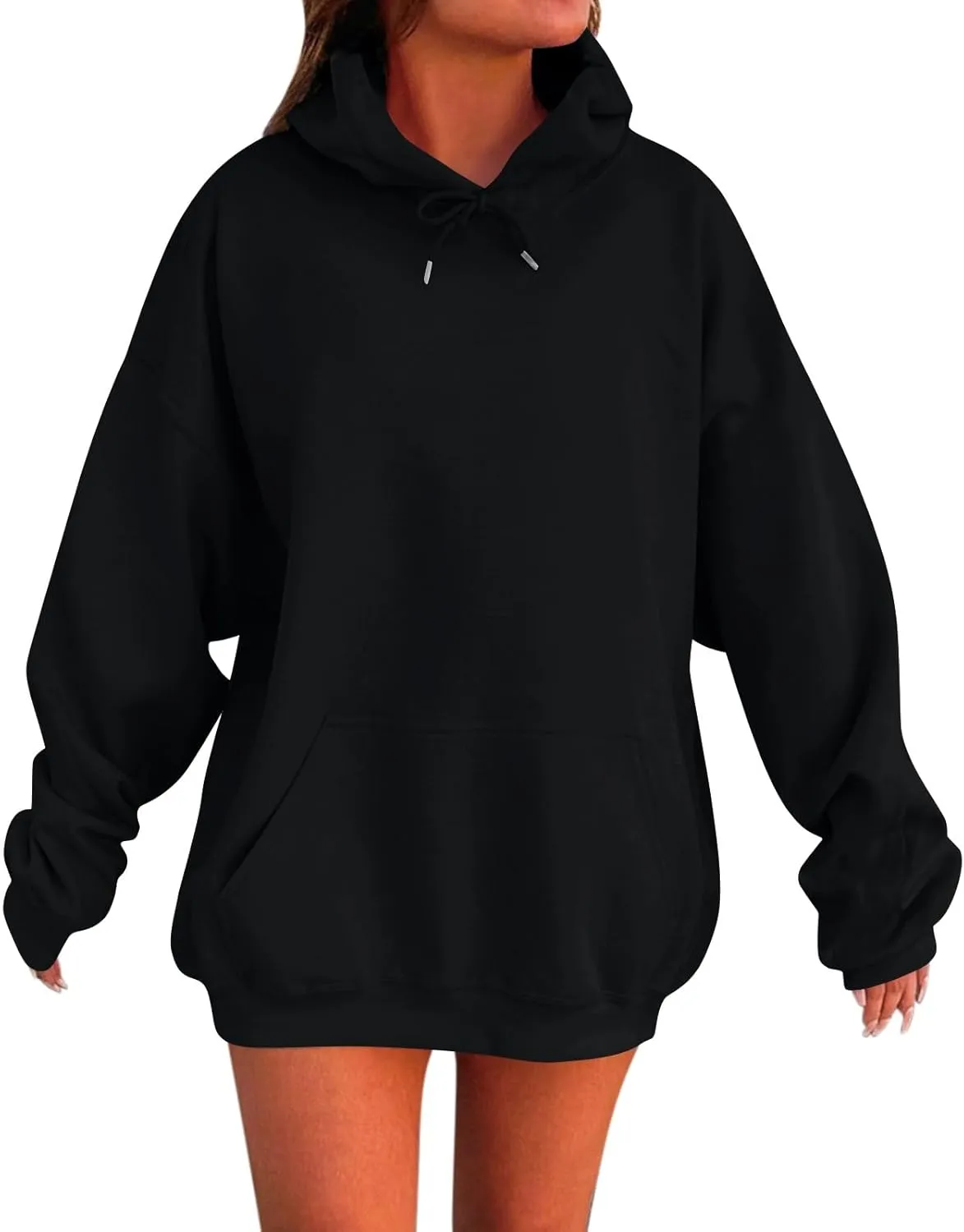 Oversized Hoodies for Women Y2k Drawstring Long Sleeve Fleece Pullover Sweatshirts Fall Outfits Clothes with Pockets