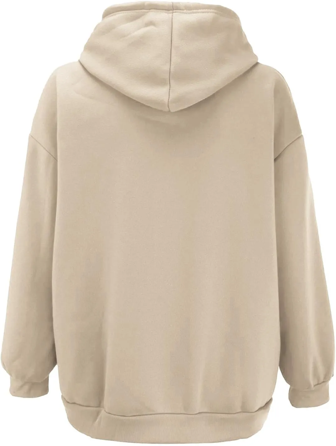 Oversized Zip Up Sweatshirts for Women Loose Casual Long Sleeve Jackets Drawstring Hooded Coats Hoodies with Pocket