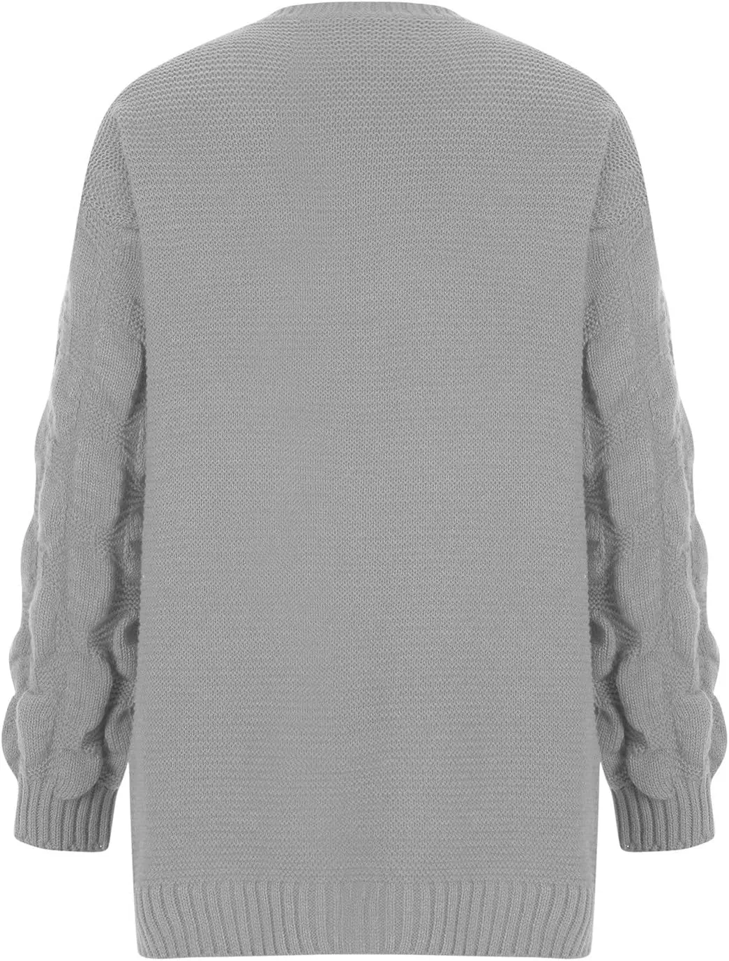 Plus Size Crochet Chunky Knit Sweaters for Women Long Sleeve Open Front Cardigan Outerwear Boho Fall Trendy Sweater