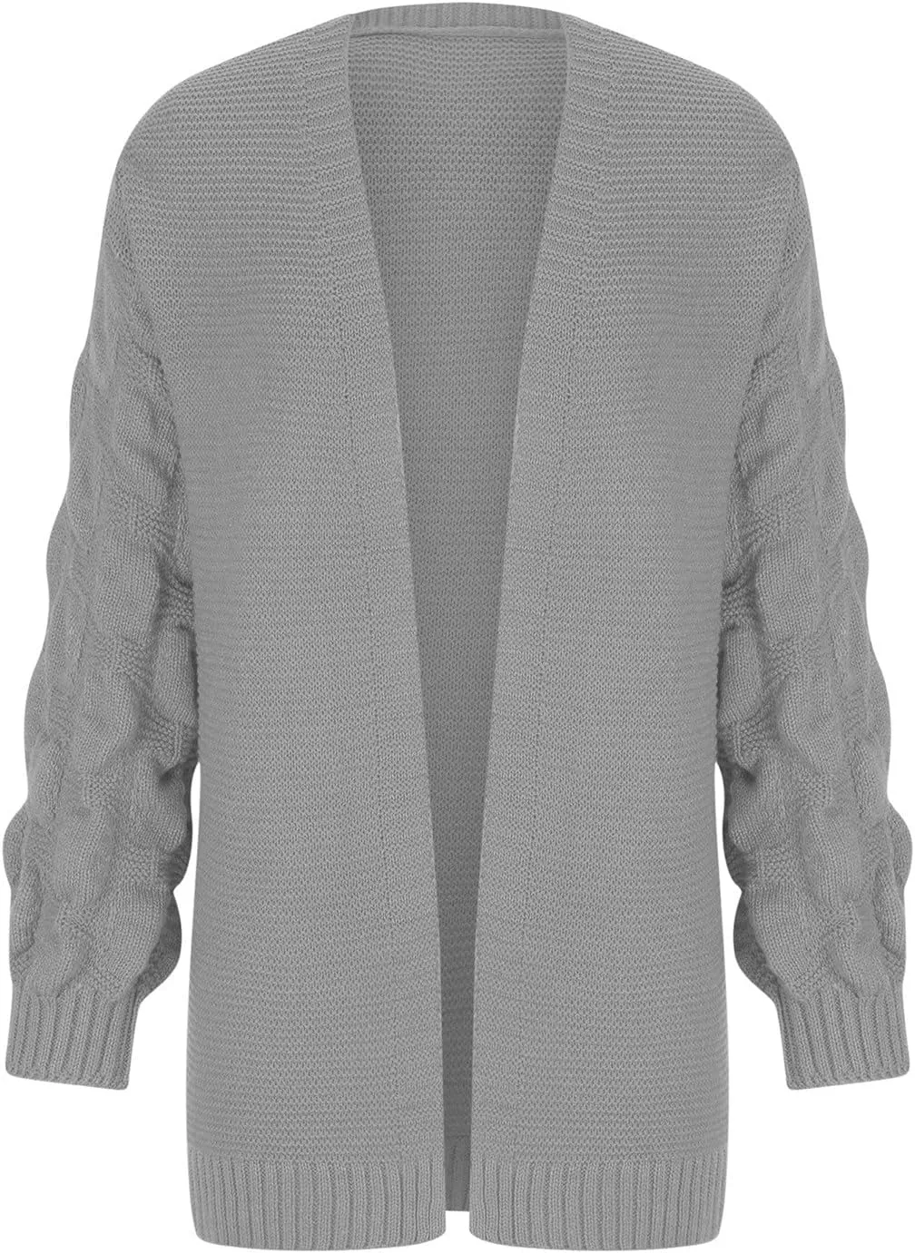 Plus Size Crochet Chunky Knit Sweaters for Women Long Sleeve Open Front Cardigan Outerwear Boho Fall Trendy Sweater