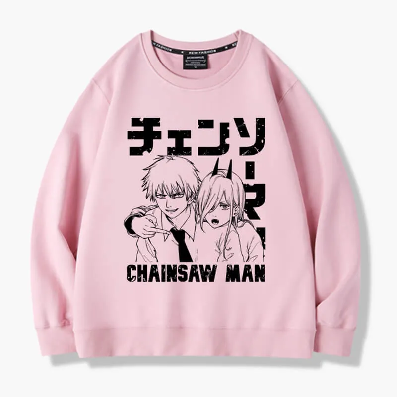 Power Pointing at Denji Sweatshirt Chainsaw Man