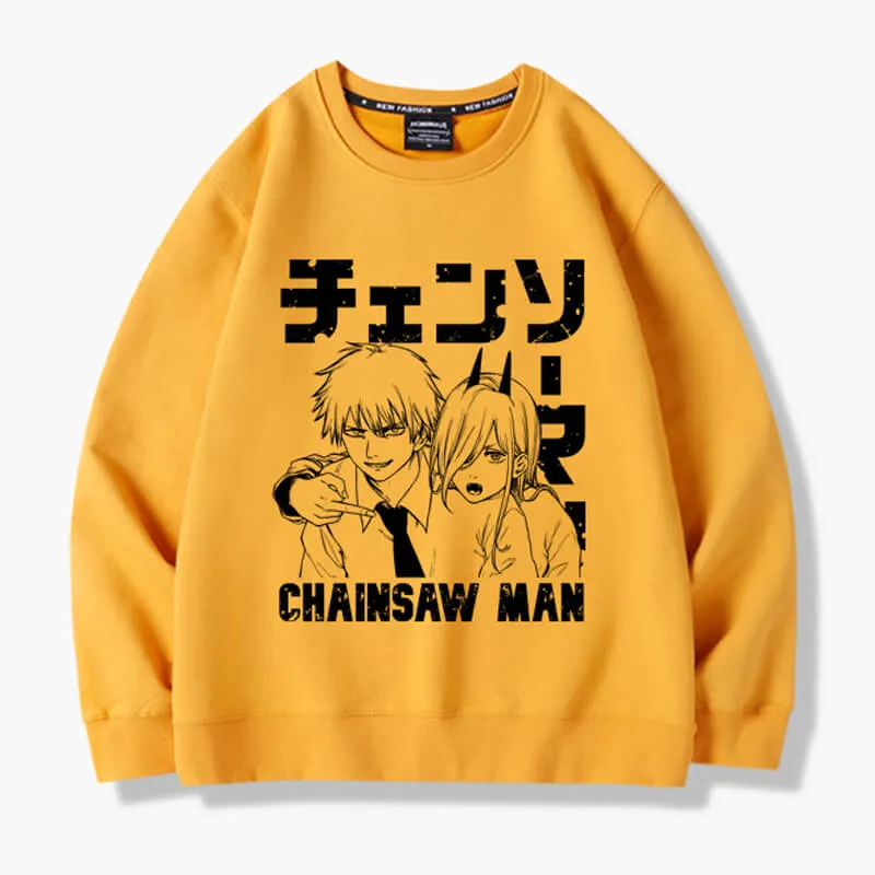 Power Pointing at Denji Sweatshirt Chainsaw Man