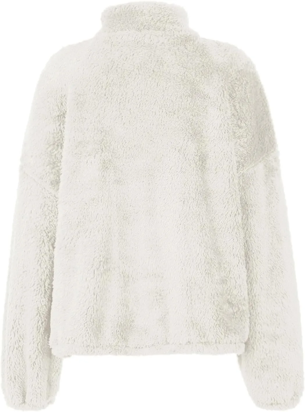 Sherpa Half Zip Pullover Women Fleece Cropped Sweatshirt Fall Fashion 2024 Stand Collar Pullover Sweater with Pocket