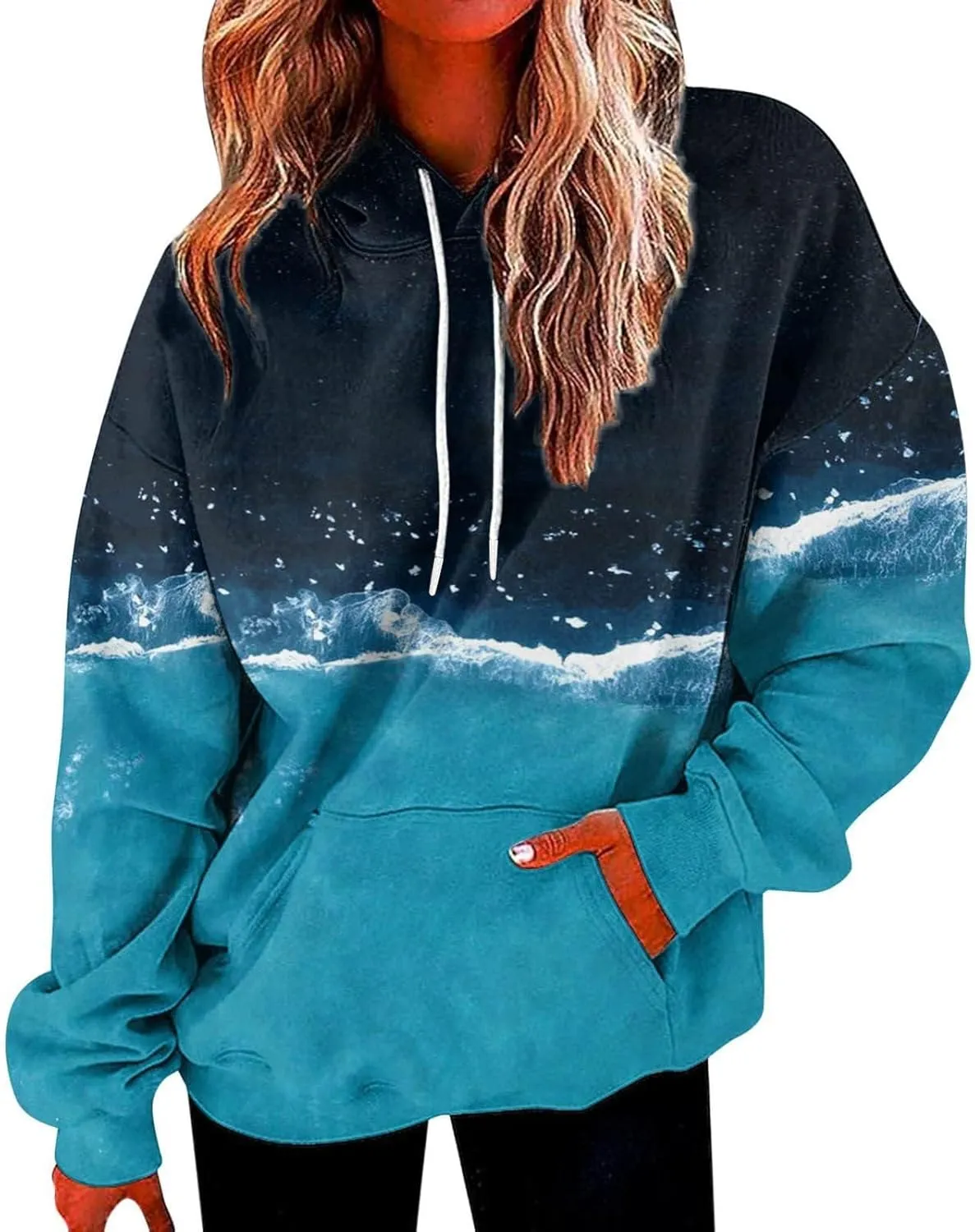slqdgmryz Plus Size Hoodies for Women Graphic Oversized Sweatshirt Hooded Loose Fit Drawstring Y2k Hoodie with Pockets