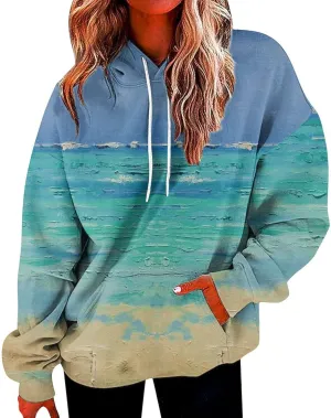 slqdgmryz Plus Size Hoodies for Women Graphic Oversized Sweatshirt Hooded Loose Fit Drawstring Y2k Hoodie with Pockets