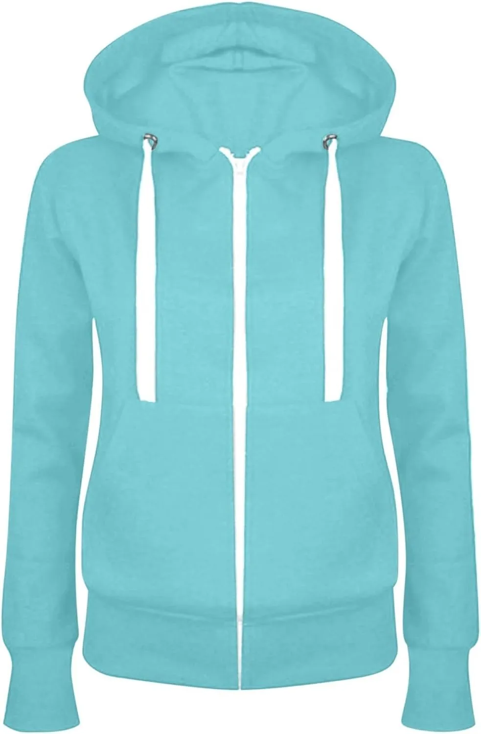 SMIDOW Full Zip Up Hoodies For Women Fall Fashion 2023 Fleece Lightweight Jackets Casual Loose Hooded Pullover Sweatshirts