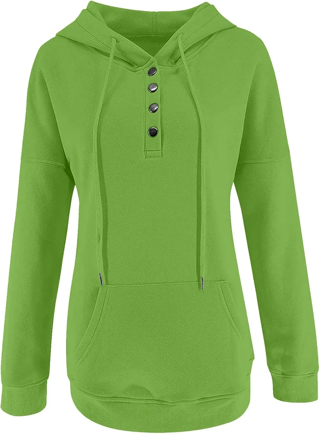 SMIDOW Womens Casual Fall Hoodies Dressy 2023 Button Down Hooded Sweatshirts Loose Comfy Pullover Tops Fashion Hoodie