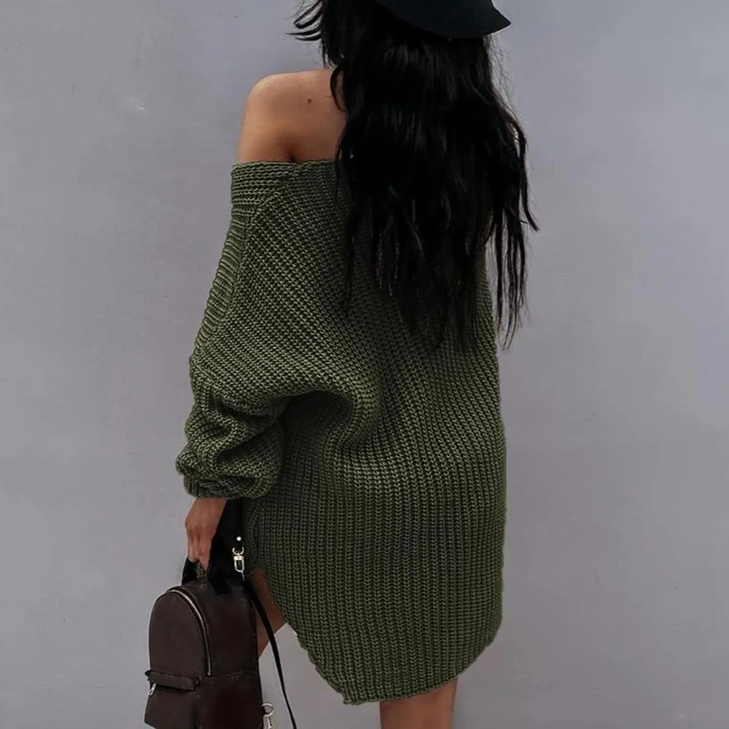 Sweaters for Women Cable Knit V Neck Solid Color Long Sleeve Casual Loose Fit Soft Pullover Tops