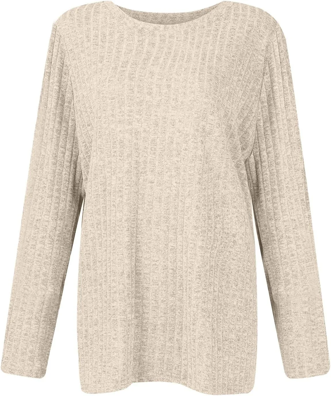 Sweaters for Women Long Sleeve Soft Warm Cozy Pullover Tops Round Neck Loose Casual Lightweight Knit Sweaters