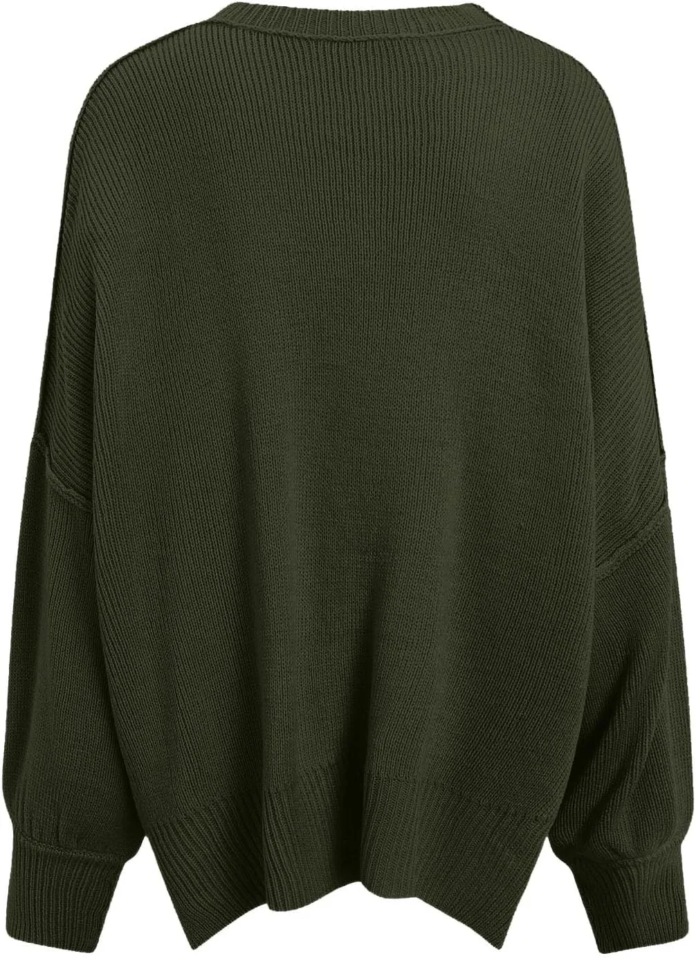 Sweaters for Women Side Slit Trendy Long Sleeve Half Turtleneck Pullover Oversized Lantern Knit Sweater Tops