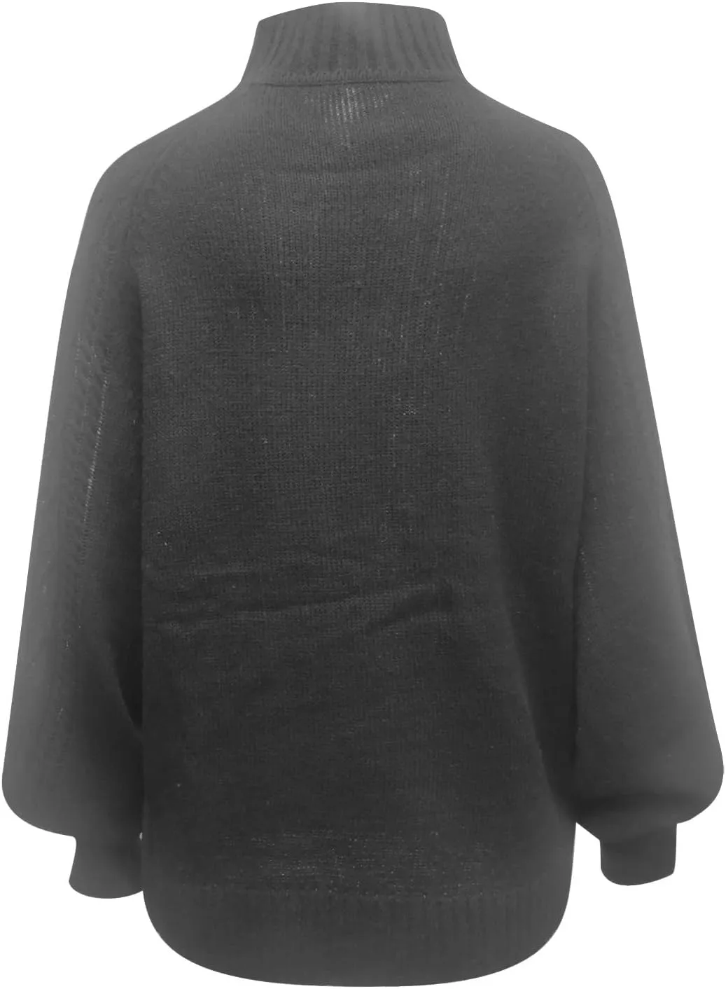 Sweaters Tops for Women Crew Neck Long Lantern Sleeve Casual Loose Ribbed Knit Solid Soft Pullover Sweaters
