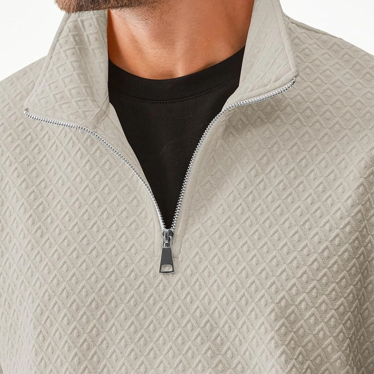 Sweatshirts for Men 2024 Fashion Long Sleeve Quarter Zip Causal Pullover Shirts Loose Comfy Lightweight Athletic Top