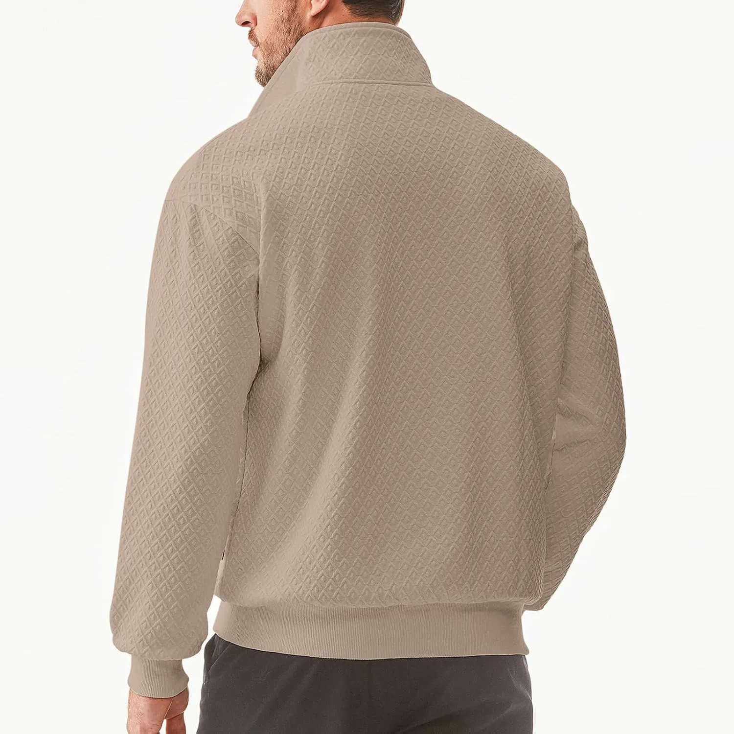 Sweatshirts for Men 2024 Fashion Long Sleeve Quarter Zip Causal Pullover Shirts Loose Comfy Lightweight Athletic Top