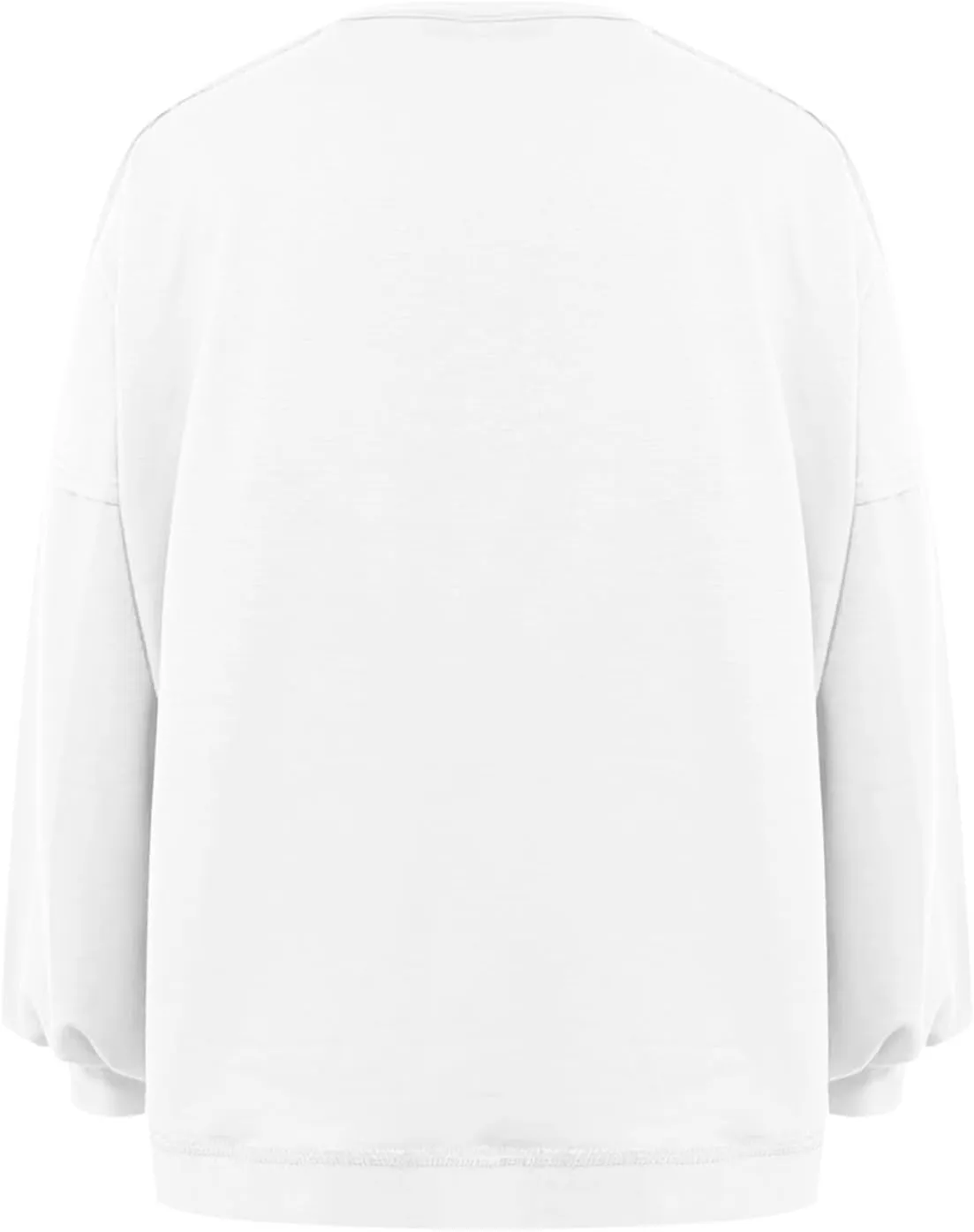 Sweatshirts for Women Puff Sleeve Pullover Tops Crewnneck Cropped Sweater Casual Fleece Jumpers Tops Fall Trendy