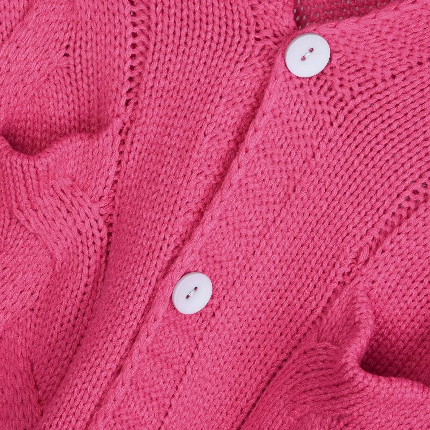 TIMIFIS Plus Size Cardigan Sweaters for Women Winter Knitted Long Coats Casual Buttons Jackets Solid Overcoat with Pocket