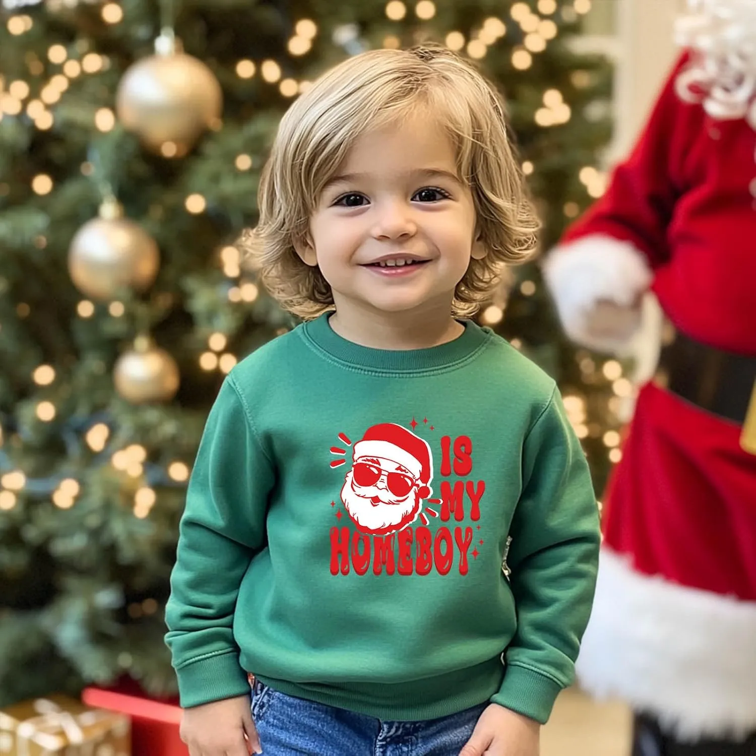 Toddler Boy Girl Christmas Sweatshirts Kid Ugly Xmas Shirt Cotton Long Sleeve Top 3-10 Years