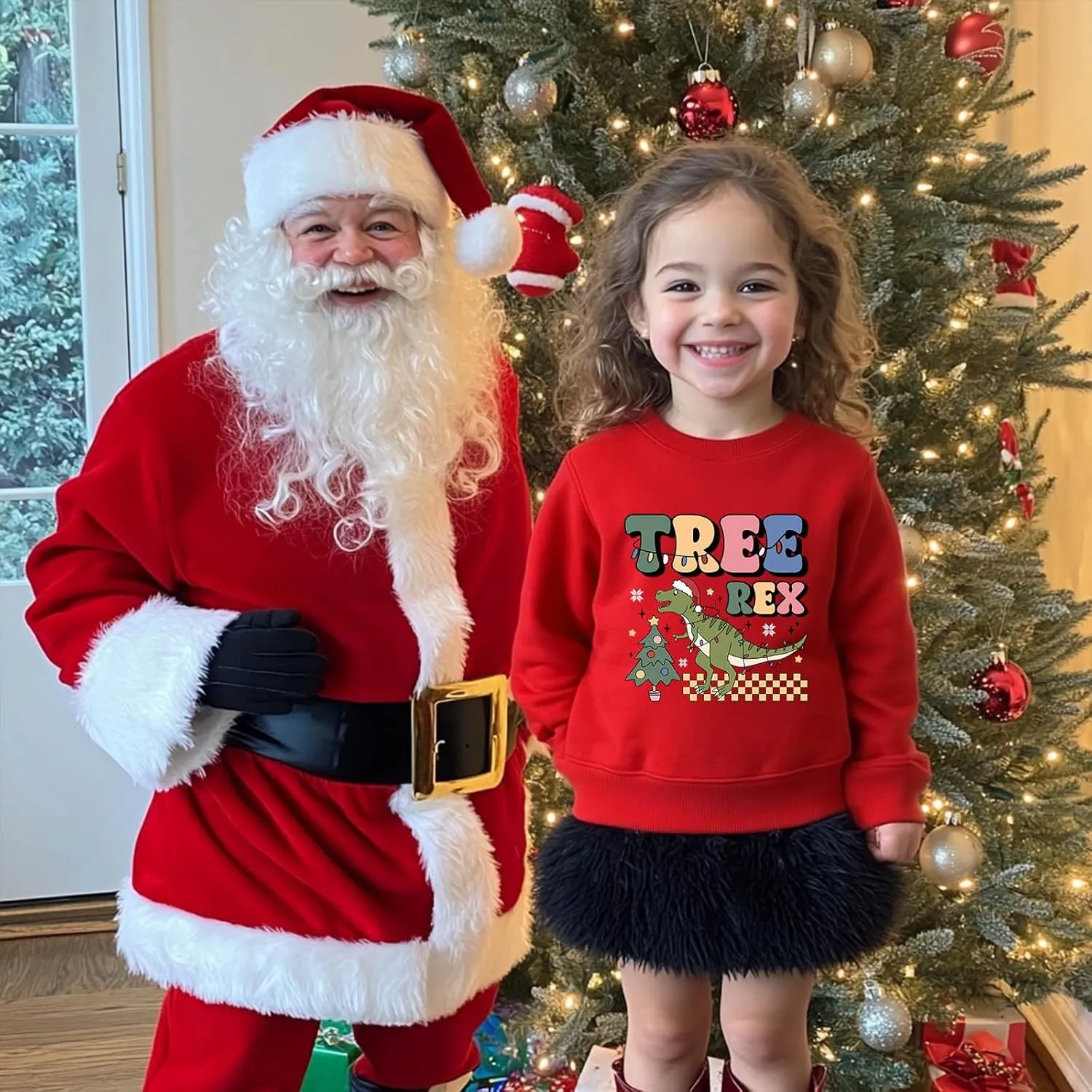 Toddler Boy Girl Christmas Sweatshirts Kid Ugly Xmas Shirt Cotton Long Sleeve Top 3-10 Years