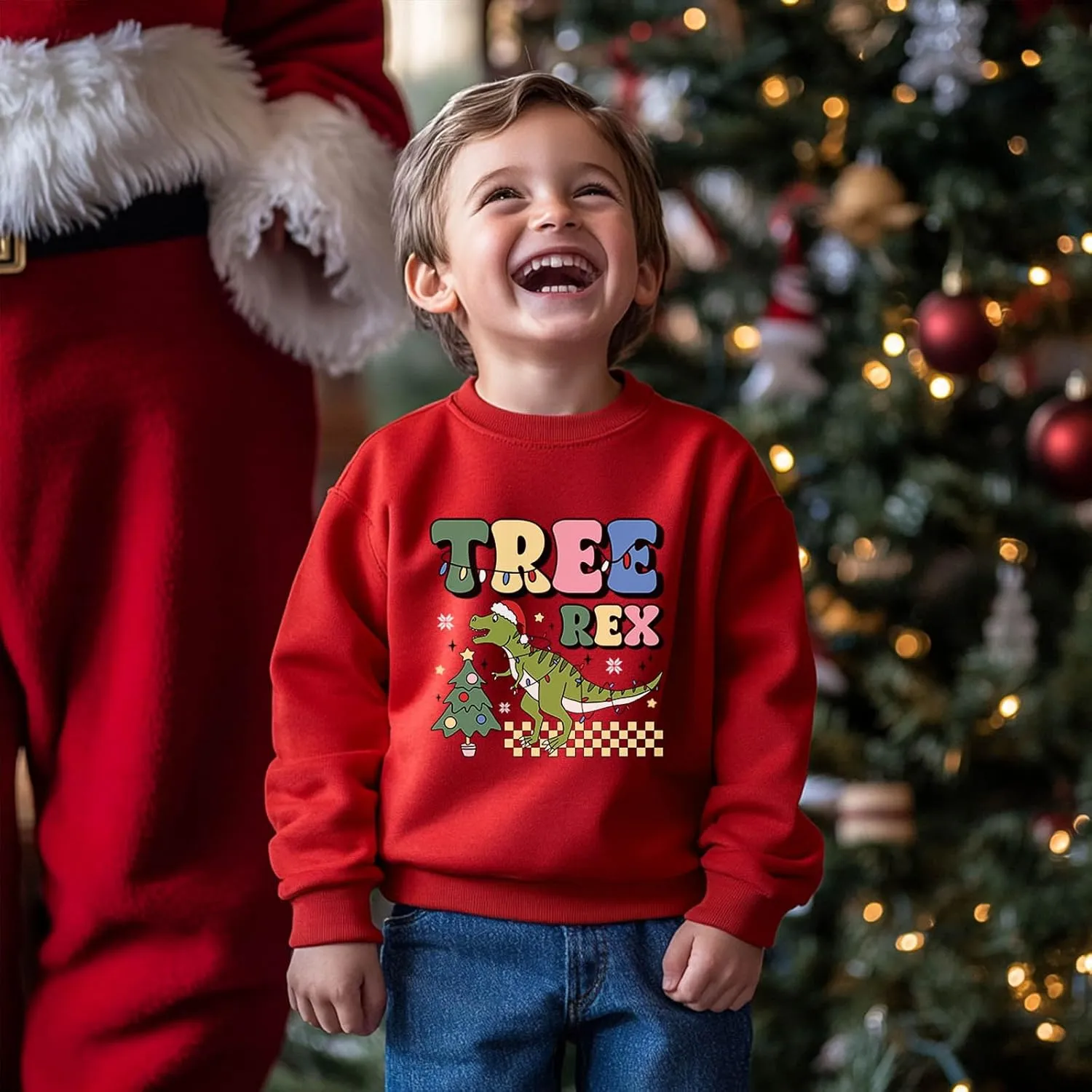 Toddler Boy Girl Christmas Sweatshirts Kid Ugly Xmas Shirt Cotton Long Sleeve Top 3-10 Years