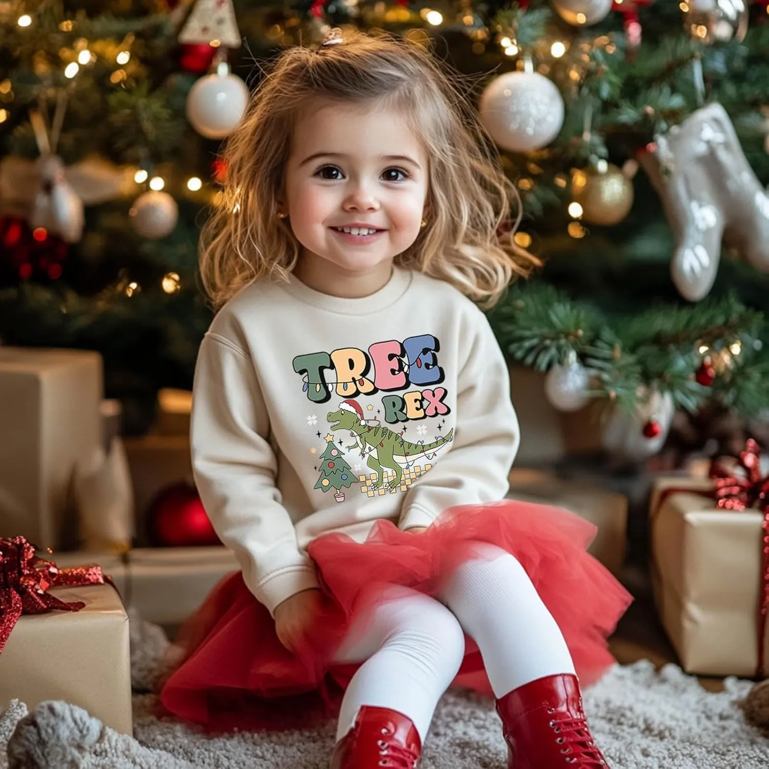 Toddler Boy Girl Christmas Sweatshirts Kid Ugly Xmas Shirt Cotton Long Sleeve Top 3-10 Years