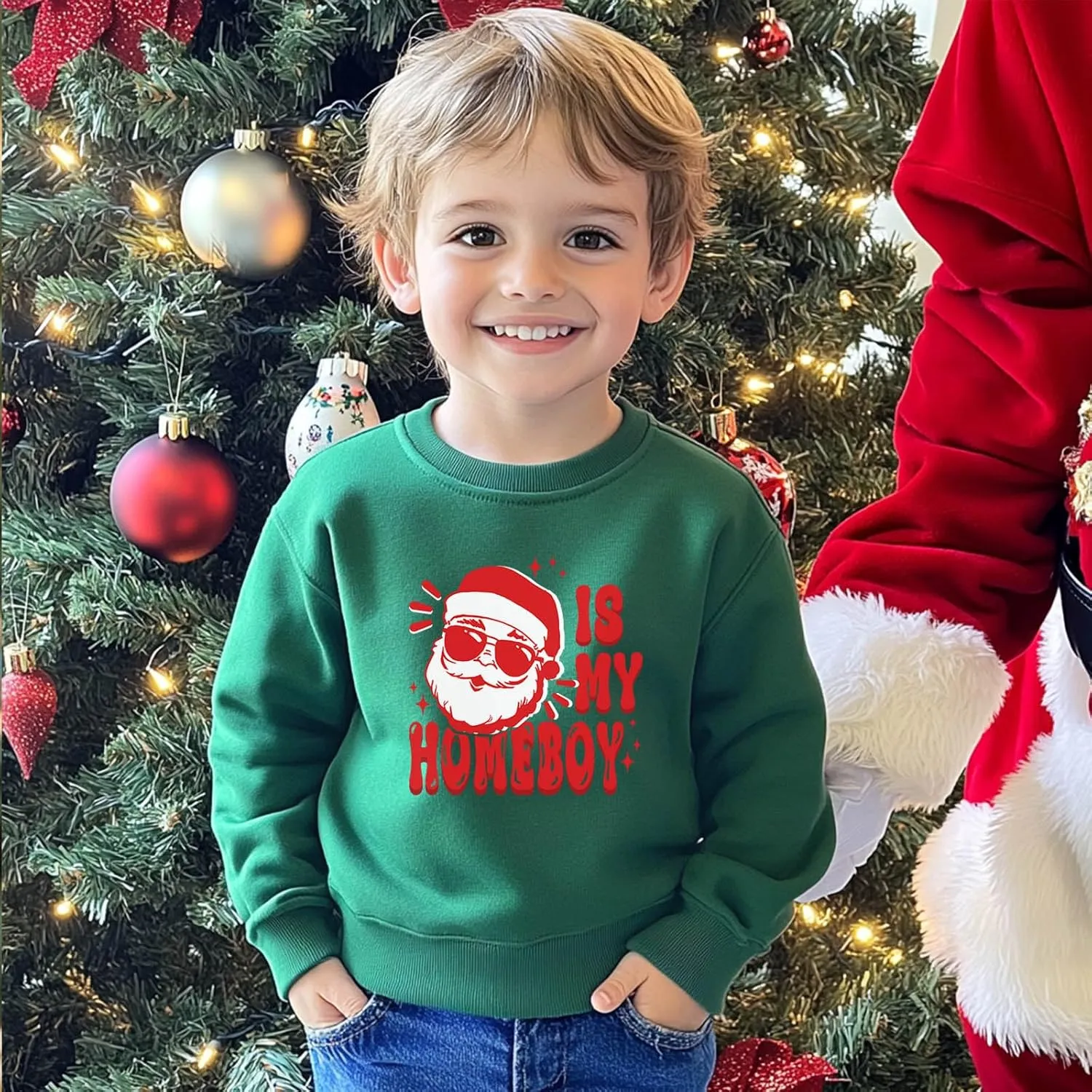 Toddler Boy Girl Christmas Sweatshirts Kid Ugly Xmas Shirt Cotton Long Sleeve Top 3-10 Years