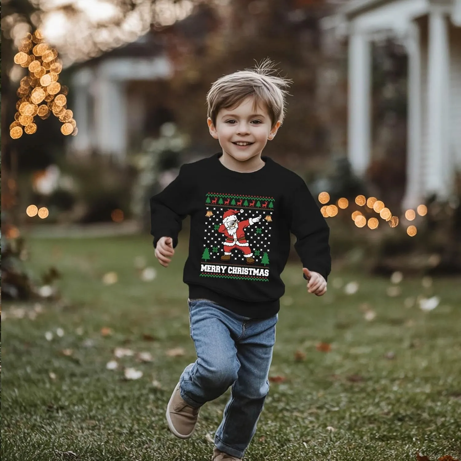 Toddler Boy Girl Christmas Sweatshirts Kid Ugly Xmas Shirt Cotton Long Sleeve Top 3-10 Years